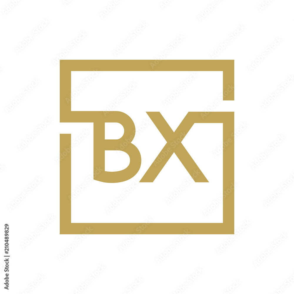 two letter logo line square two letter logo line square