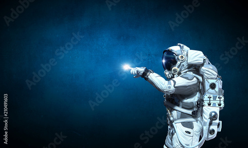 Fotografia Spaceman and his mission. Mixed media