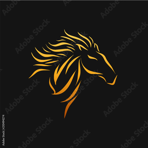 Horse Logo Design Template - Vector Illustration © THE BATTOYART
