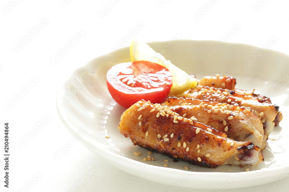 Chinese food, sesame seed grilled honey chicken Chinese food, sesame seed grilled honey chicken