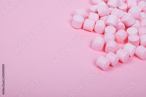 Pink Candy Lollies on a Pink Background