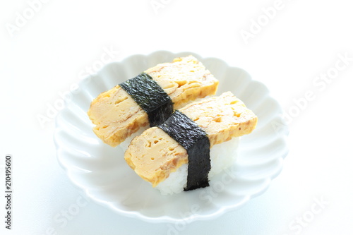 Japanese food, fried egg Tamagoyaki Sushi