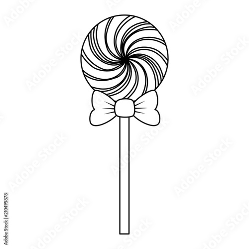 sweet lollipop isolated icon vector illustration design