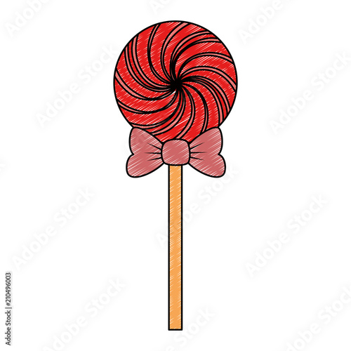 sweet lollipop isolated icon vector illustration design