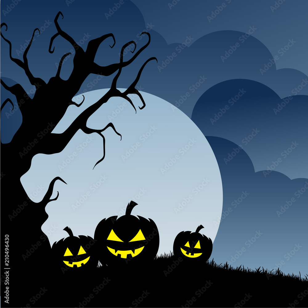 Vector Illustration of Halloween Background Vector Illustration of Halloween Background