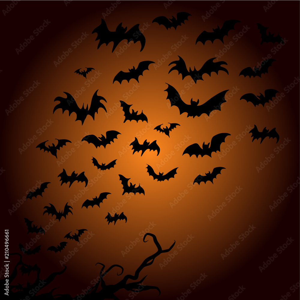 Fototapeta premium Vector Illustration of Halloween Background