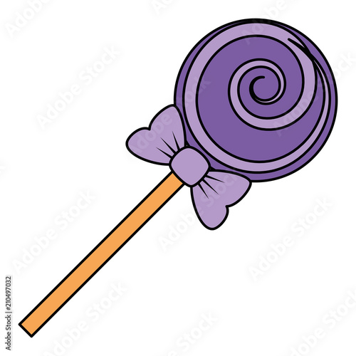 sweet lollipop isolated icon vector illustration design