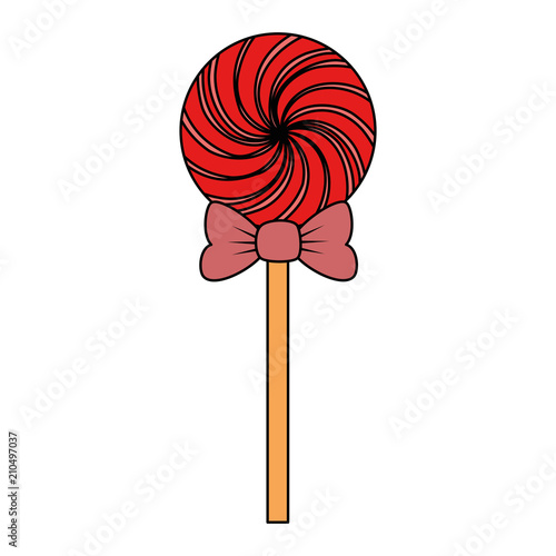 sweet lollipop isolated icon vector illustration design