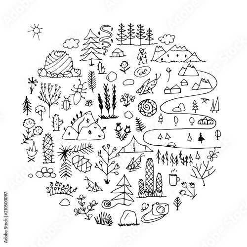Wild field, nature background for your design