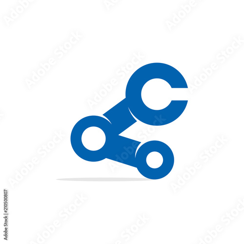 Robot arm logo design vector