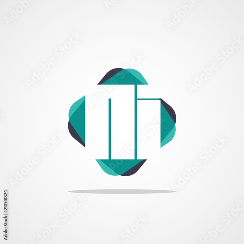 Initial Letter NI Logo Template Vector Design