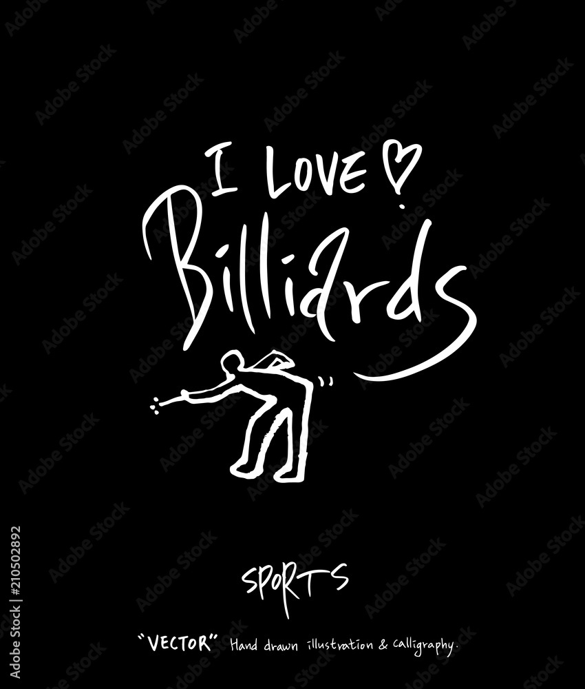 Naklejka premium 스포츠 포스터 / 손으로 그린 스포츠 그림