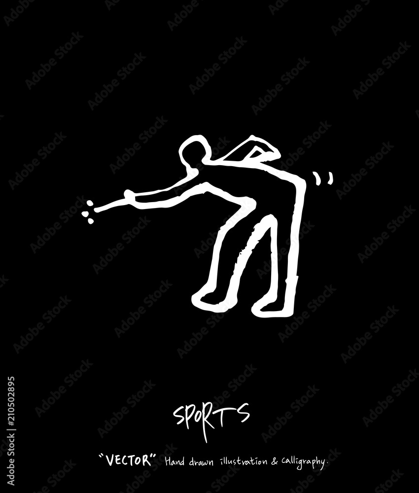 스포츠 포스터 / 손으로 그린 스포츠 그림