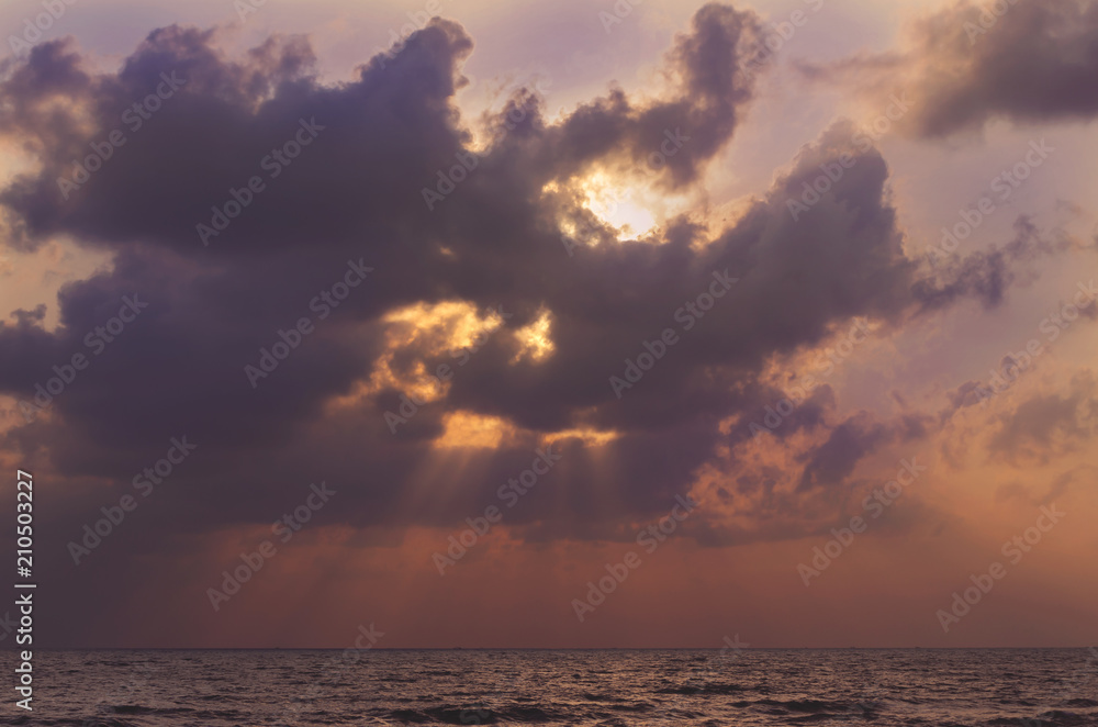 Picture set. Landscape sunrise Songkhla Sea Picture set. Landscape sunrise Songkhla Sea