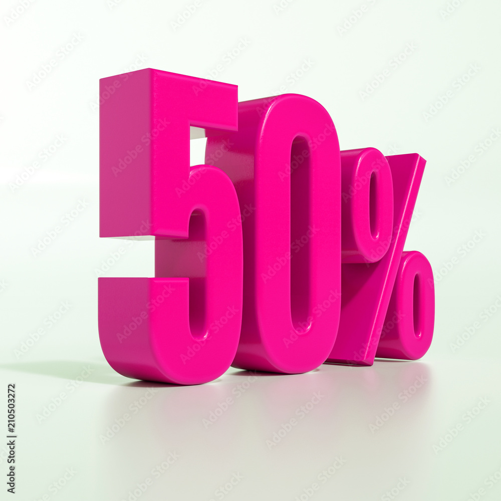 50 Percent Pink Sign 50 Percent Pink Sign