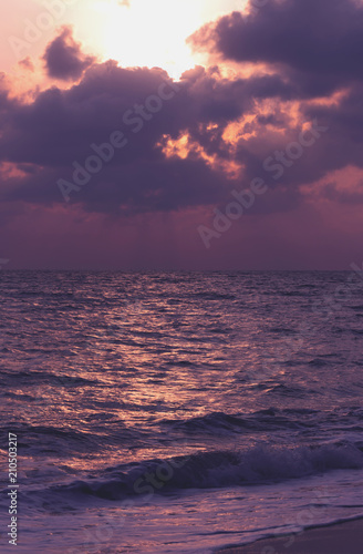 Picture set. Landscape sunrise Songkhla Sea