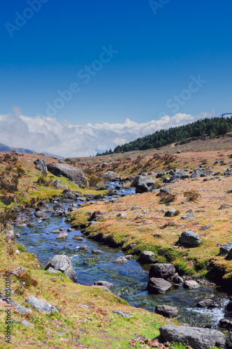 river across the mountain