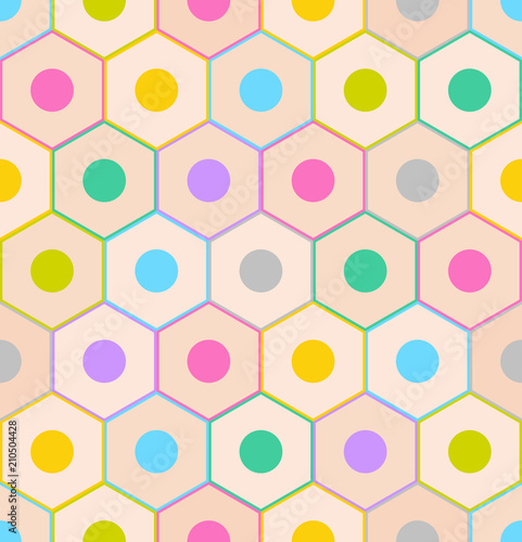 Seamless pattern with colorful pencil ends 