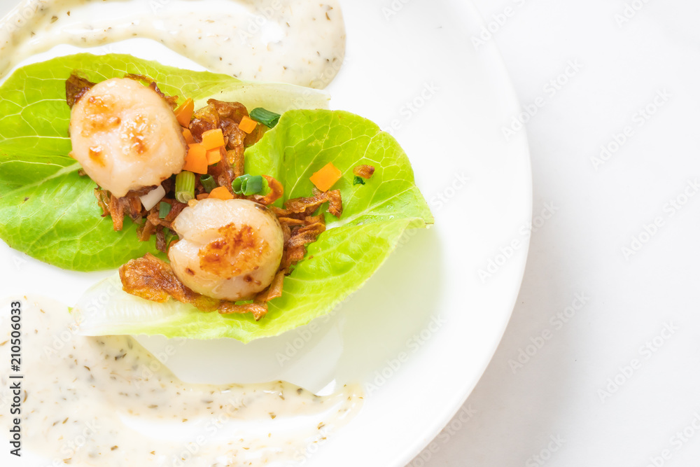 grilled scallops shell