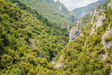 Canyon River Enipeas on Mount Olympus near the village of Litochoro in Greece 