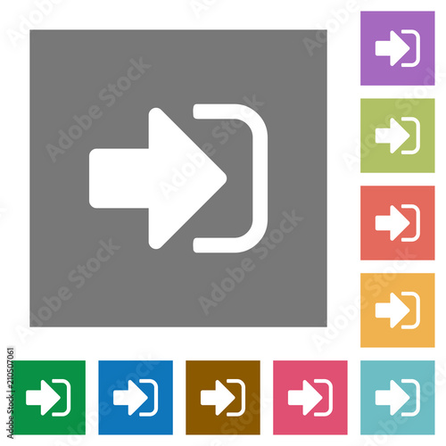 Sign in square flat icons