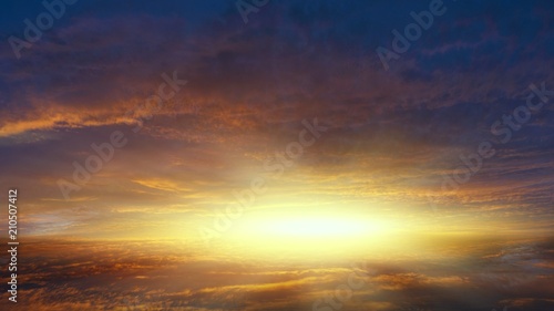 Light in dark sky . beautiful cloud . Dramatic nature background . Sunset or sunrise with clouds, light rays and other atmospheric effect . Light from sky . Religion background . 