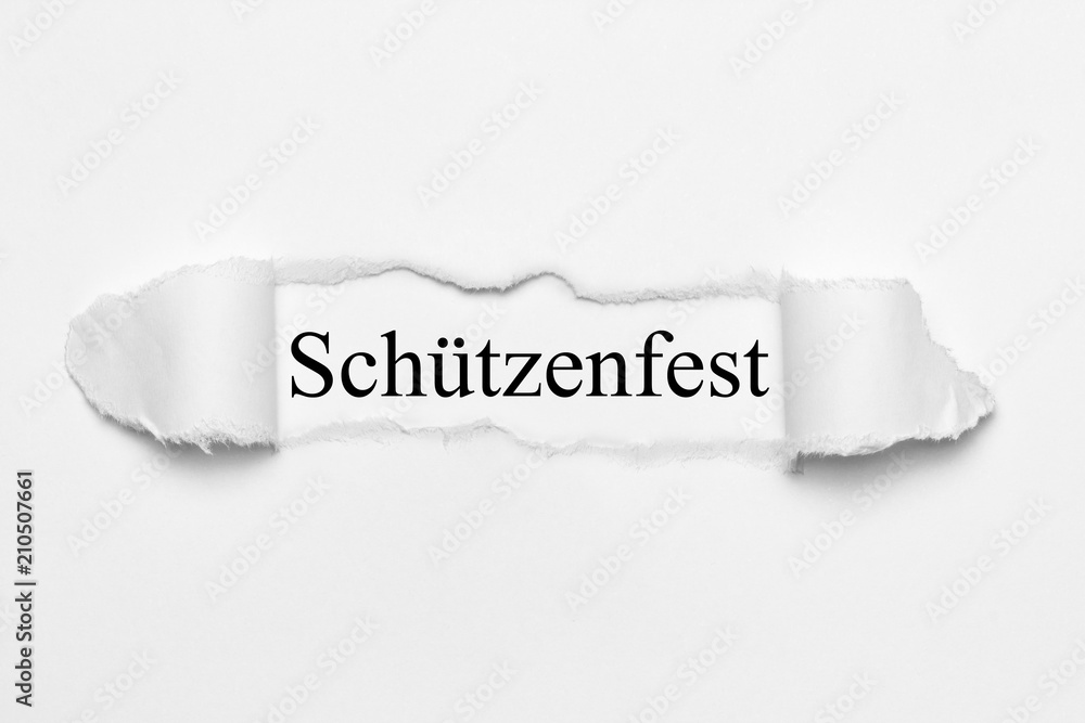 Schützenfest auf weißen gerissenen Papier Schützenfest auf weißen gerissenen Papier