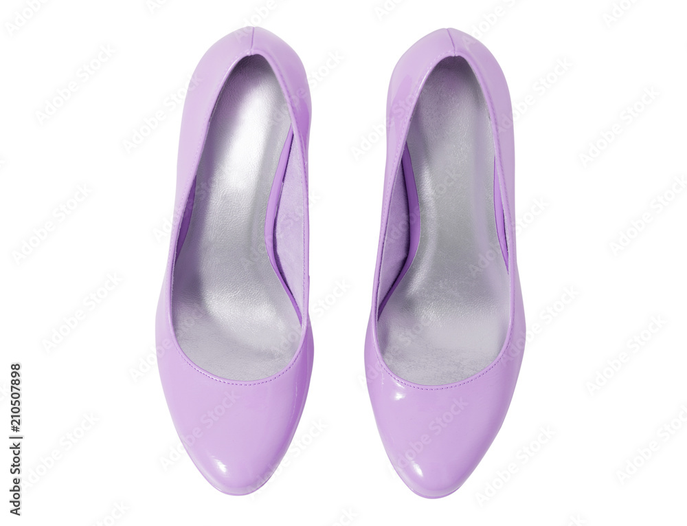 fashion female pink shoes with heels isolated. fashion female pink shoes with heels isolated.