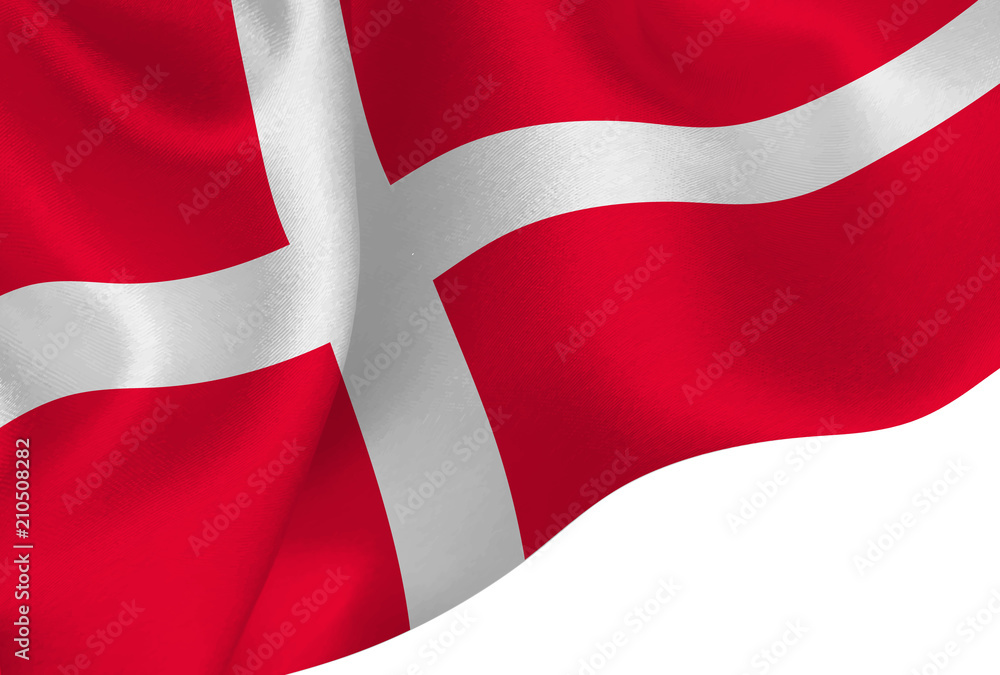 Fototapeta premium デンマーク 国旗 旗 背景