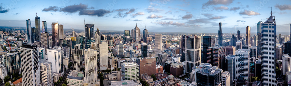 Fototapeta premium Aerial Panorama Drone Melbourne