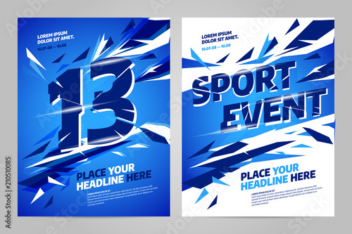 Vector layout design template for sport event, tournament or championship.