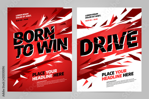 Vector layout design template for sport event, tournament or championship.