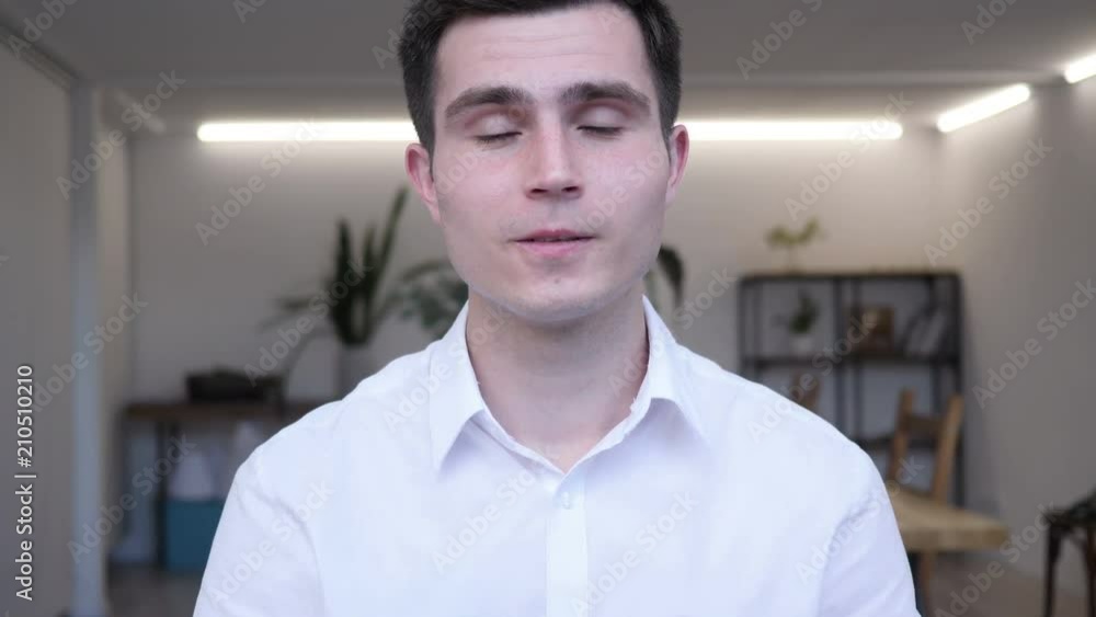 Inviting Gesture by Beard Businessman Inviting Gesture by Beard Businessman
