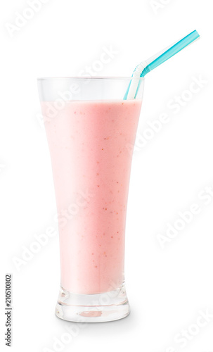 strawberry smoothie in glass