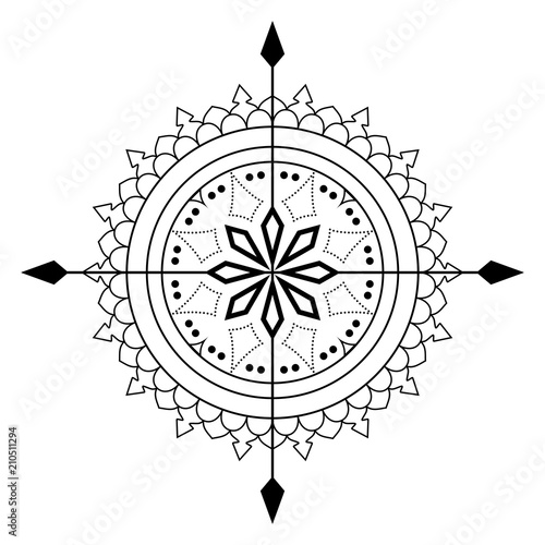 Kompass Rose Vektor auf einem isolierten weißen Hintergrund.