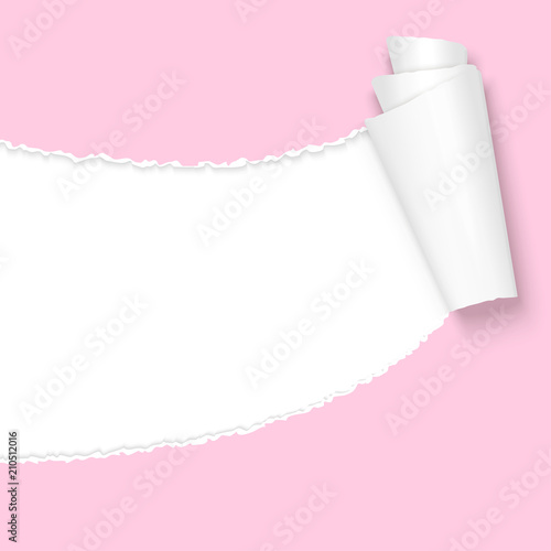 ripped open paper pink