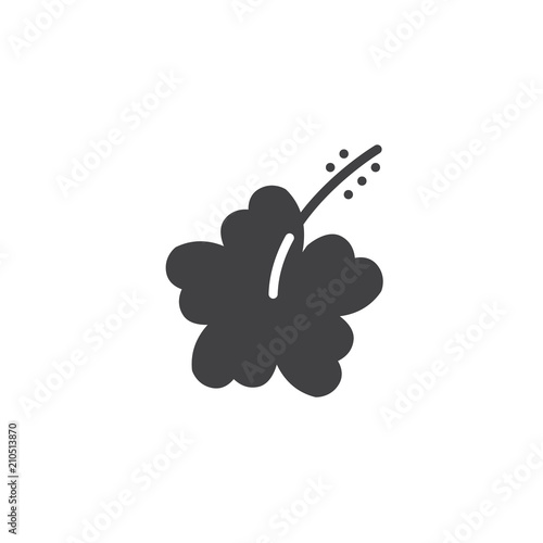 Fototapeta Naklejka Na Ścianę i Meble -  Hibiscus Flower vector icon. filled flat sign for mobile concept and web design. Tropical flower simple solid icon. Symbol, logo illustration. Pixel perfect vector graphics