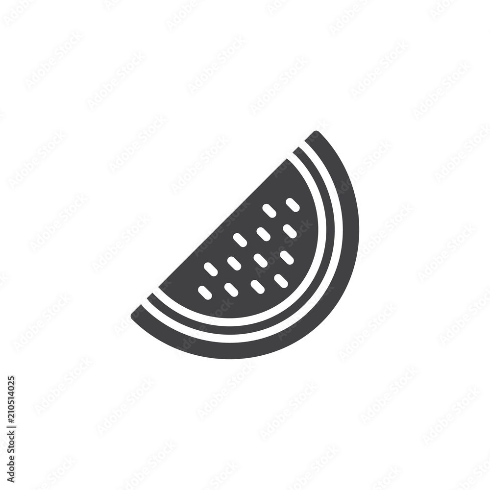 Watermelon slice vector icon. filled flat sign for mobile concept and web design. Summer fruit simple solid icon. Symbol, logo illustration. Pixel perfect vector graphics Watermelon slice vector icon. filled flat sign for mobile concept and web design. Summer fruit simple solid icon. Symbol, logo illustration. Pixel perfect vector graphics