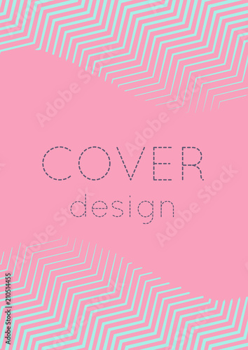 Minimal trendy cover template. Futuristic layout with halftones. Geometric minimal cover template for book, catalog and annual. Minimalistic colorful gradients. Abstract business illustration.