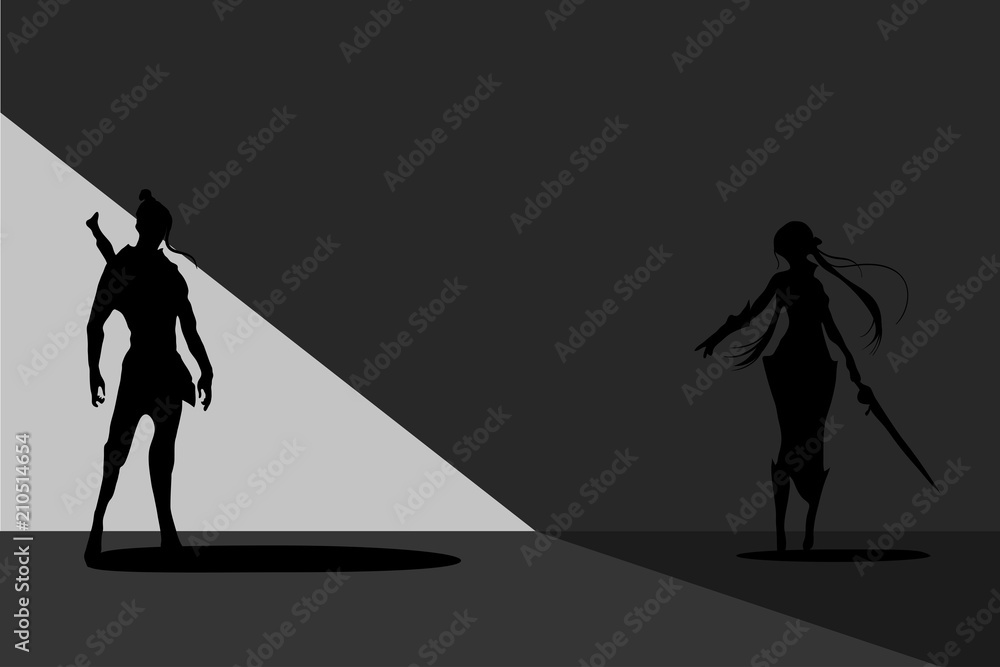Asian Swordsman, Duel, Fighting Asian Swordsman, Duel, Fighting