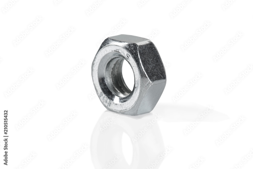 Nuts, screw isolated on the white backgrounds Nuts, screw isolated on the white backgrounds