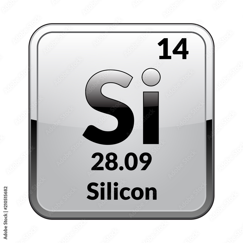 The periodic table element Silicon.Vector. The periodic table element Silicon.Vector.