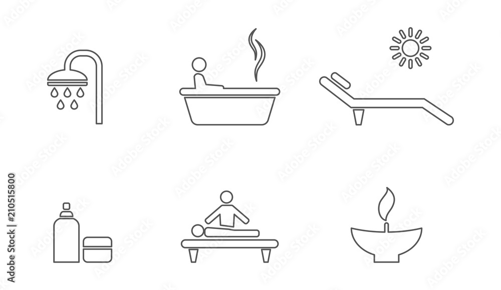 spa icon set spa icon set