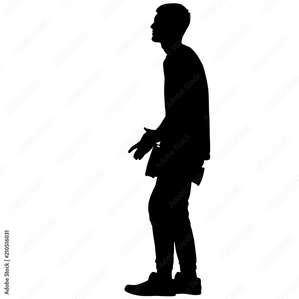 Silhouette of musician playing the drum on a white background