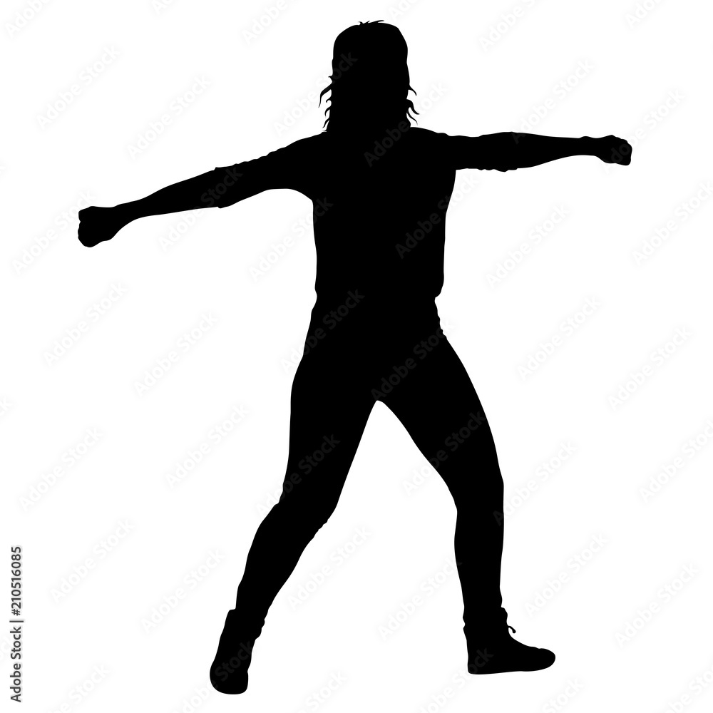Silhouette of People walking on White Background Silhouette of People walking on White Background