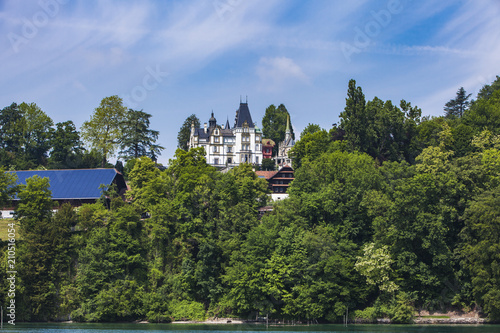 Town Hertenstein on Lucerne lake