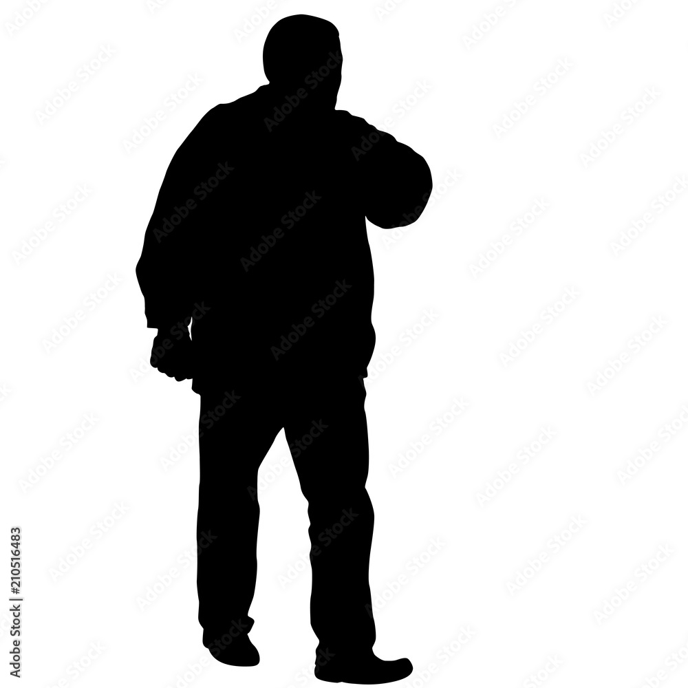 Silhouette of People walking on White Background Silhouette of People walking on White Background