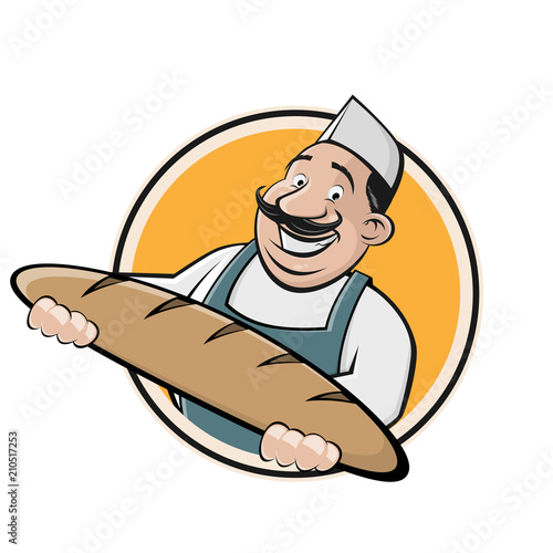 funny cartoon baker sign