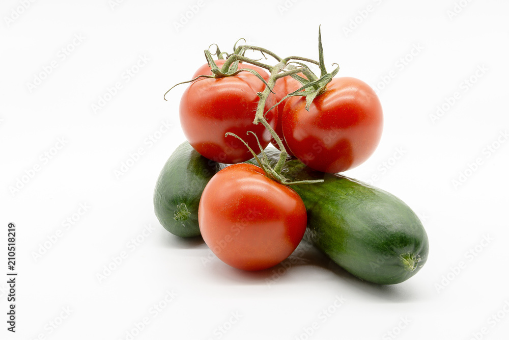 cucumbers and tomatoes