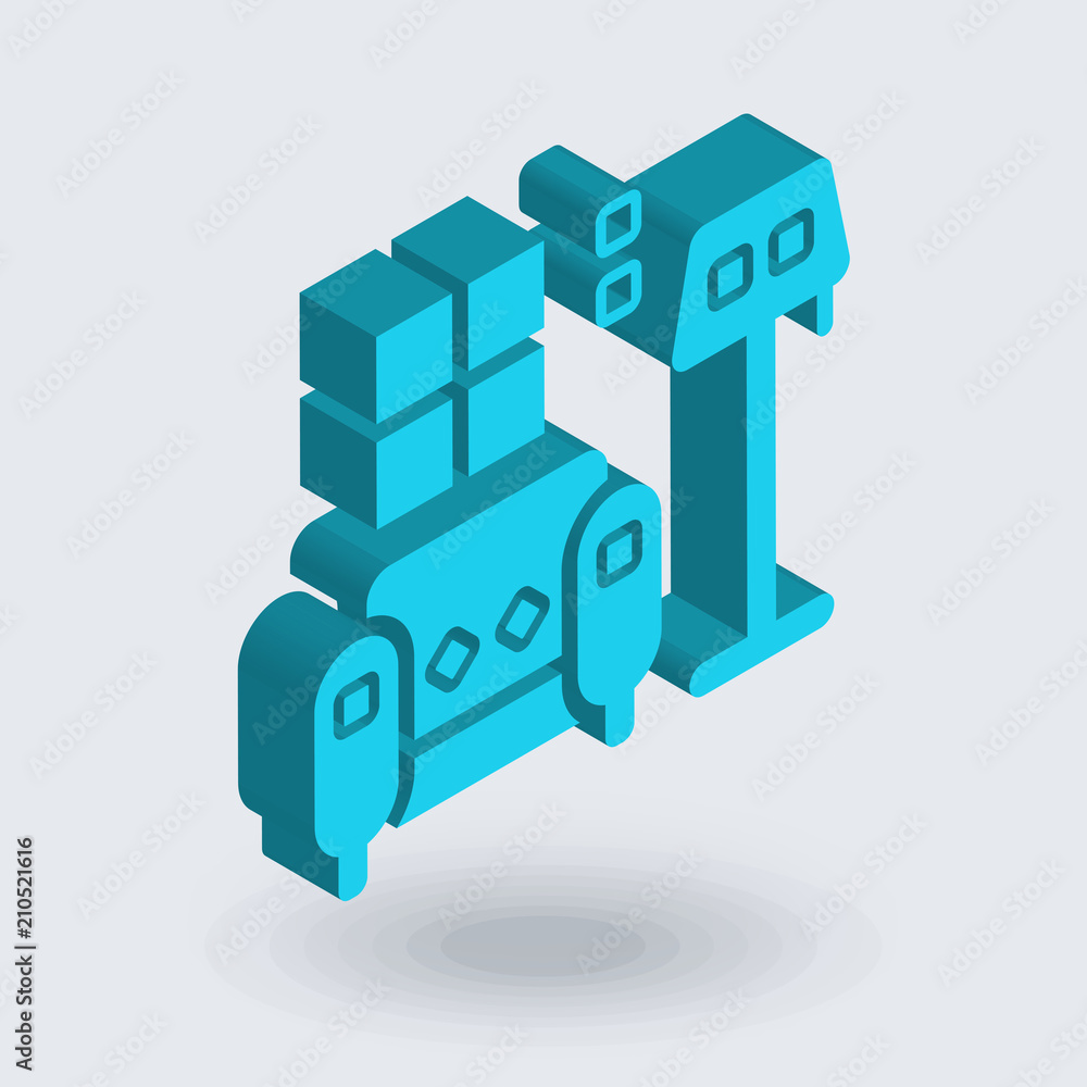 Indoor icon vector isolated on white background for your web and mobile app design, Indoor logo concept , isometric 3D icon